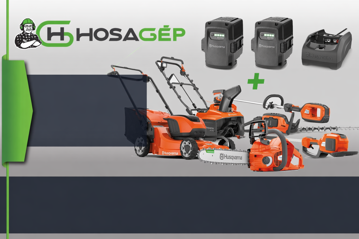 Husqvarna akkumulátoros gépek mellé AJÁNDÉK Power Starter Kit S  2 akku + töltő ajándékba!