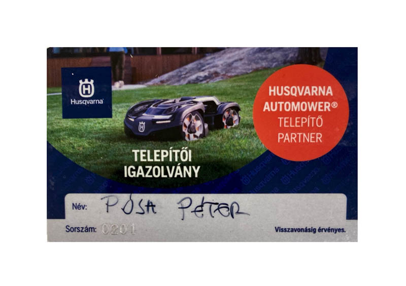 Mire jó a Husqvarna telepítői igazolvány?