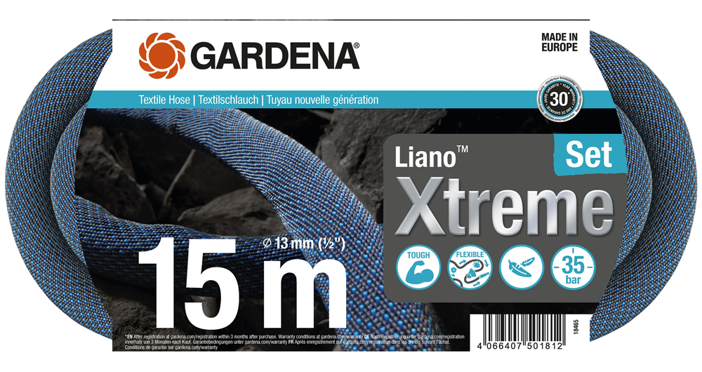 Liano Xtreme textiltömlő készlet 15 m
